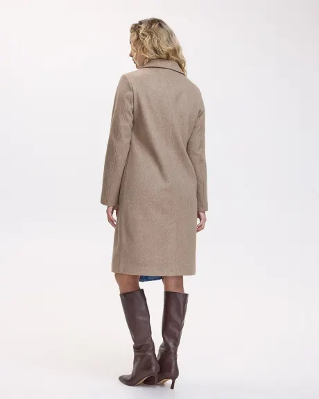 Long Coat with Two-Button Closure