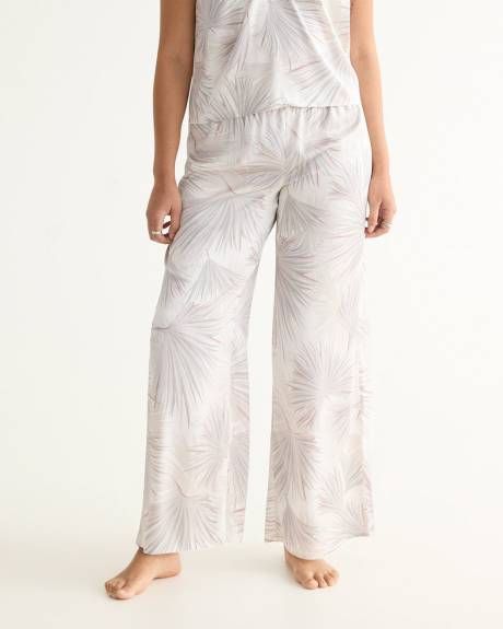 Wide-Leg Satin Pyjama Pant, R Line