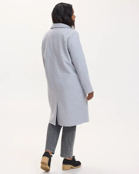 Long Coat with Two-Button Closure