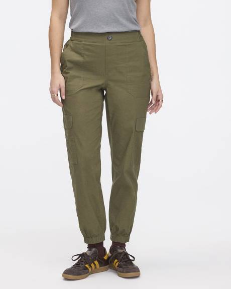 Poplin Jogger with Cargo Pockets - Tall