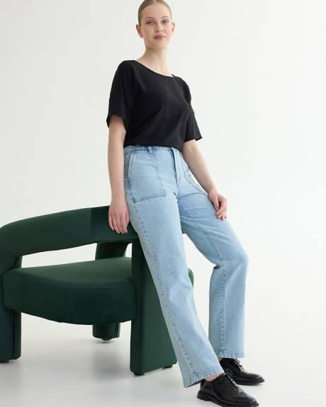 Straight-Leg Mid-Rise Utility Jean