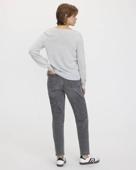 Cashmere-Blend Boat-Neck Sweater