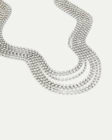 Multi-Strand Necklace with Crystal Chains