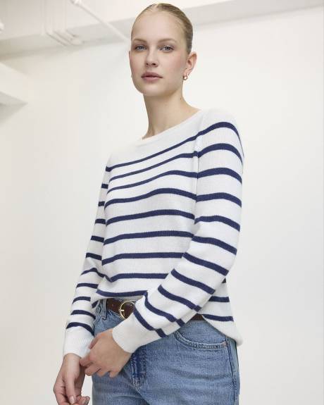 Cashmere-Blend Boat-Neck Sweater