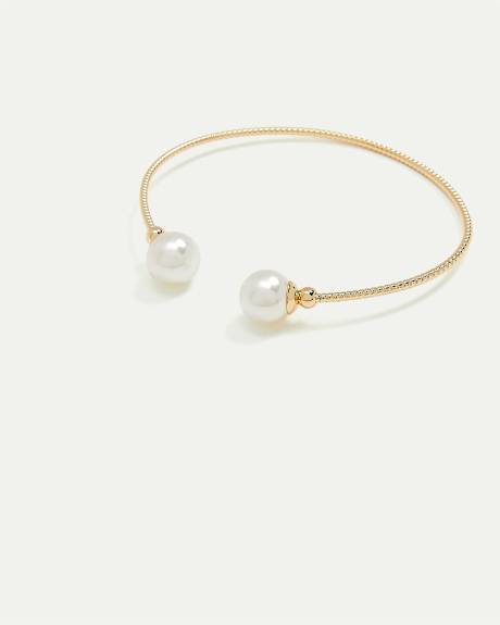 Open Cuff Bracelet with Pearls