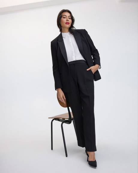 Tuxedo Straight-Leg High-Rise Pant