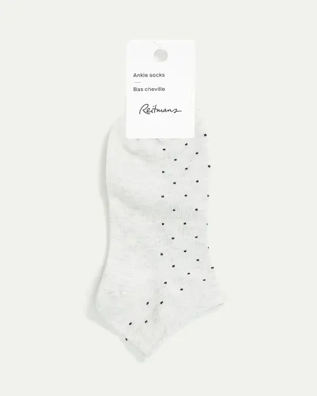 Dotted Cotton Anklet Socks