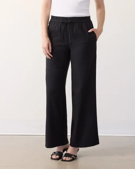 Wide-Leg High-Rise Linen Pant - Tall