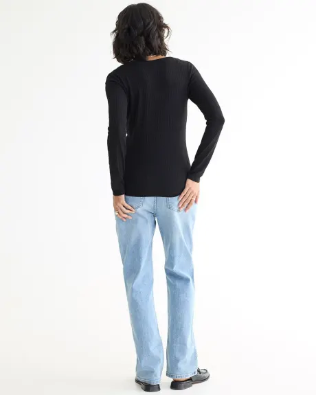 Long-Sleeve Crew-Neck Top