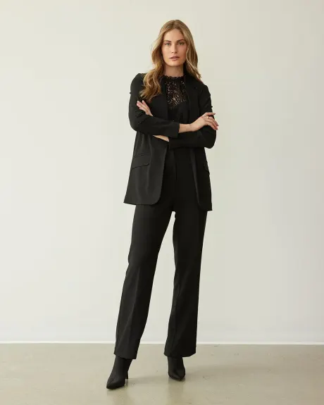 Straight-Leg Super High-Rise Pants - Petite