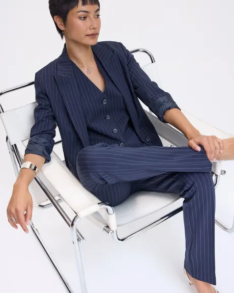 Straight-Leg High-Rise Pinstripe Pants - The Modern Stretch (R) - Petite