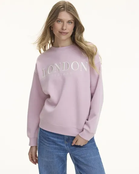 Long-Sleeve Crew-Neck Fleece Sweatshirt