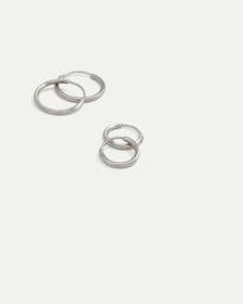 Stainless Steel Basic Hoops - 2 Pairs