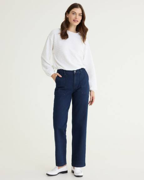 Straight-Leg Mid-Rise Utility Jean