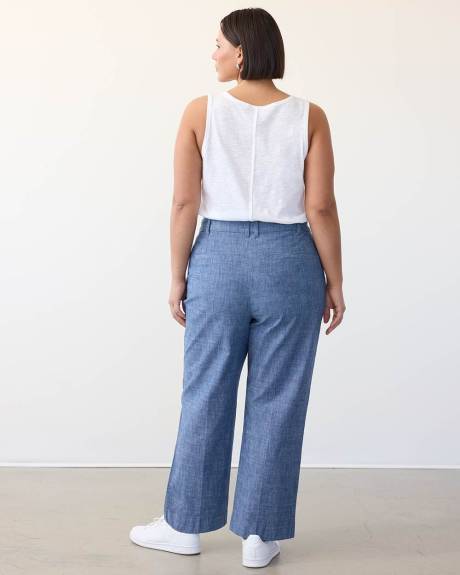 Straight-Leg Ankle Chambray Pant - Tall