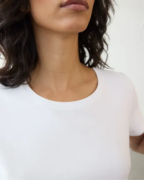 Scoop-Neck Cotton Tee - R Essentials