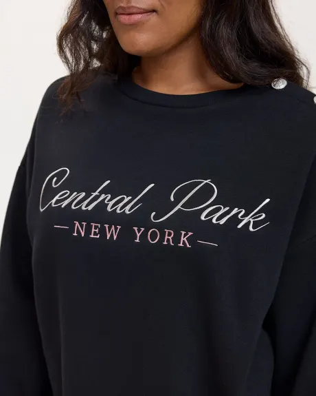 Long-Sleeve Crew-Neck Fleece Sweatshirt