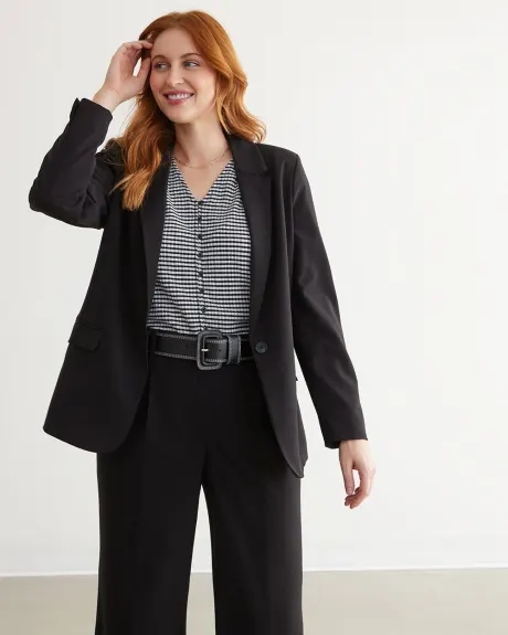 Stretch One Button Blazer