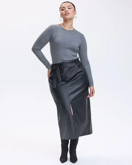 Faux Leather Pencil Skirt