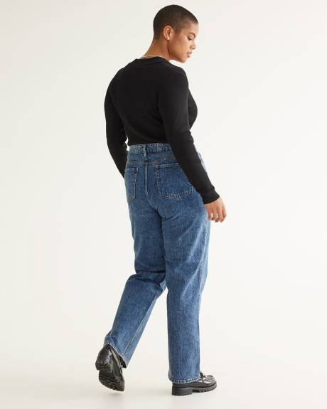 Straight-Leg High-Rise Jean - Petite