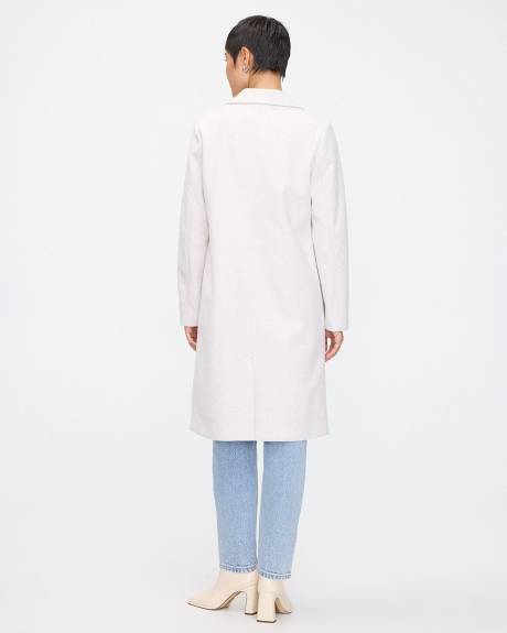 Long Coat with Two-Button Closure