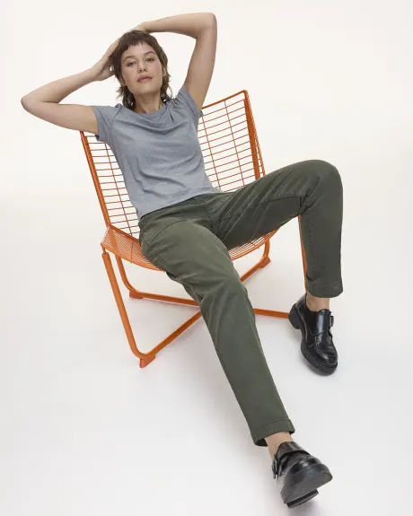 Tapered-Leg High-Rise Utility Pant - Petite