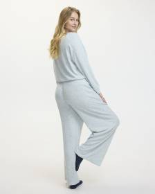 Wide-Leg Ribbed Pyjama Pant - R Line