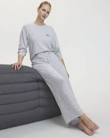 Wide-Leg Brushed Snit Pyjama Pant - R Line