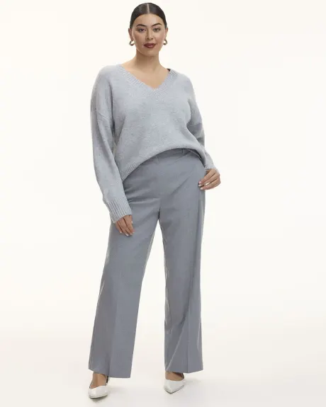 Pantalon à jambe large et taille haute - Petite