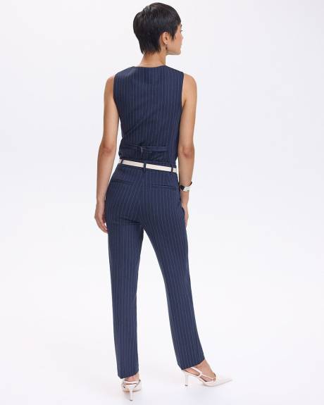 Straight-Leg High-Rise Pinstripe Pants - The Modern Stretch (R)