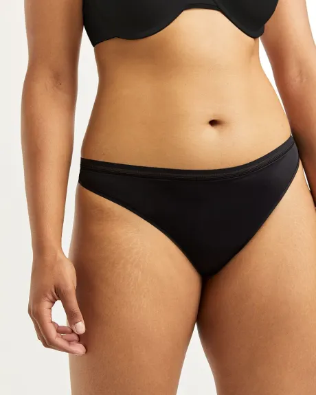 Culotte tanga en microfibres à mailles