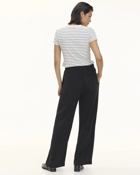 Wide-Leg Linen-Blend Pant