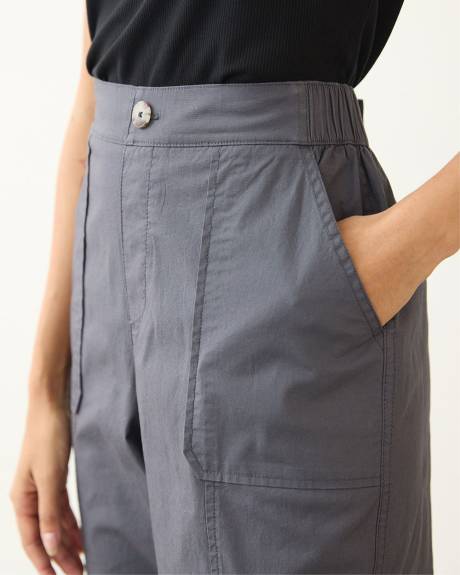 Poplin Jogger with Cargo Pockets - Tall