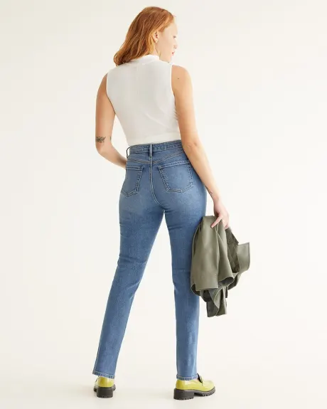 Jean taille haute à jambe étroite - Le Vintage - Long