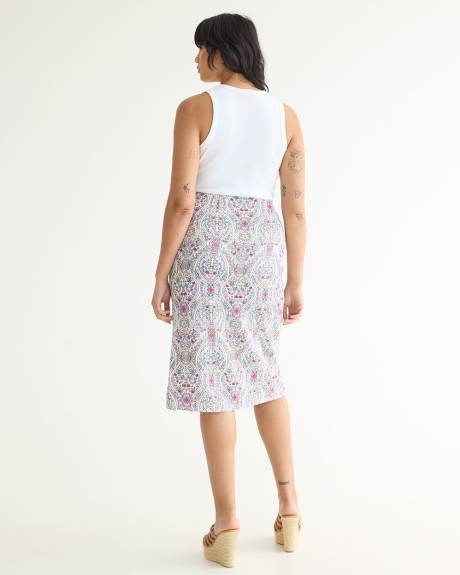 Midi Skirt with Front Slit