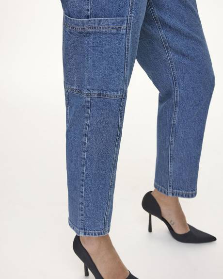 Tapered-Leg High-Rise Cargo Jean