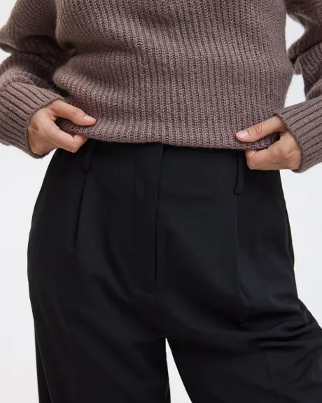 Pantalon à jambe large et taille haute - Petite