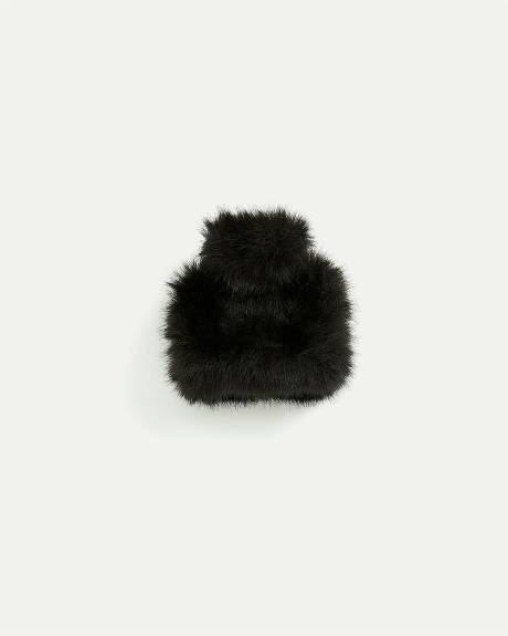 Small Faux Fur Hair Clip