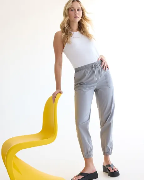 Pantalon jogger à taille haute avec poches utilitaires