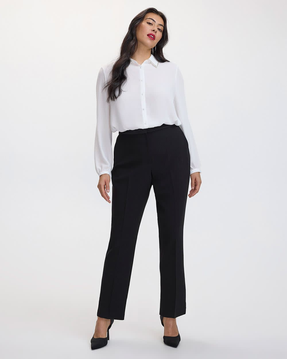 Straight-Leg High-Rise Pant - Petite