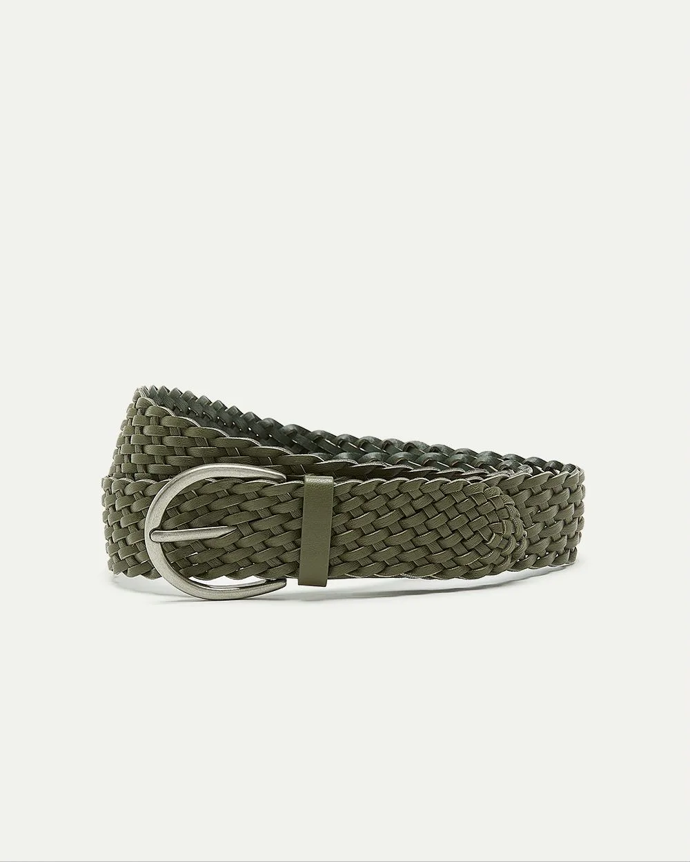 Braided Faux Leather Belt