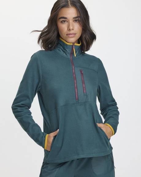 Veste à demi-zip en tissu polaire - Hyba