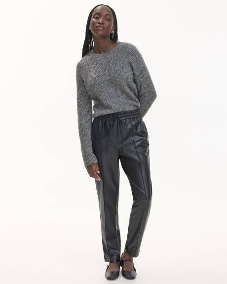 Pantalon jogger en faux cuir