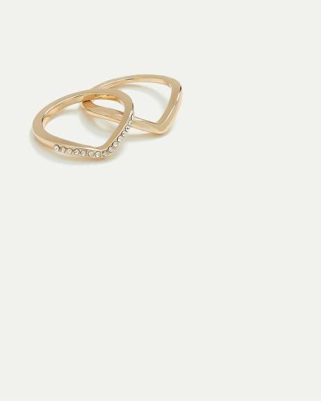 Angled Rings - Set of 2