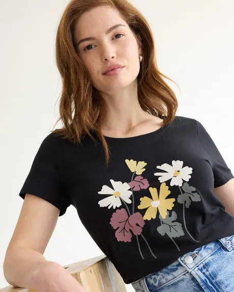 Scoop-Neck Cotton Tee - R Essentials