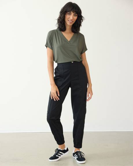 Poplin Jogger with Cargo Pockets - Petite