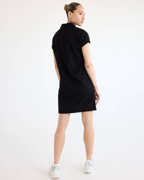 Short-Sleeve Polo Piqué Dress - Hyba