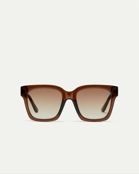 Brown Square Sunglasses