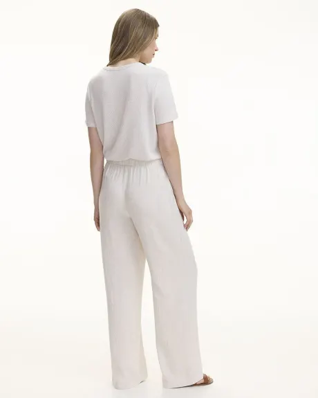 Wide-Leg Linen-Blend Pant - Tall