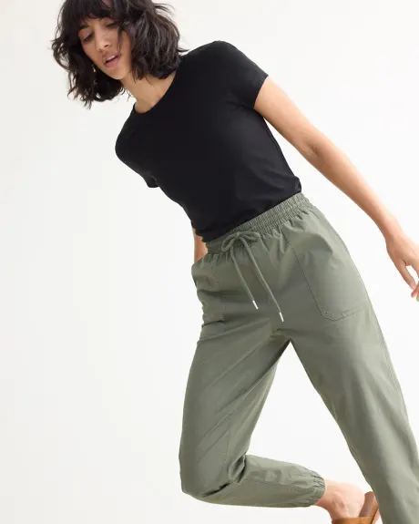 Pantalon jogger à taille haute avec poches utilitaires